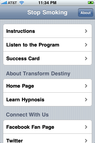 quit smoking hypnosis iphone app